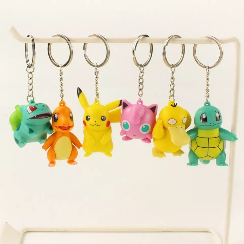 Set of 6 pokemon characters key accessories